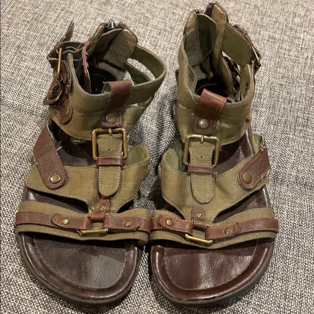 Khaki Madden Girl Flat Sandals